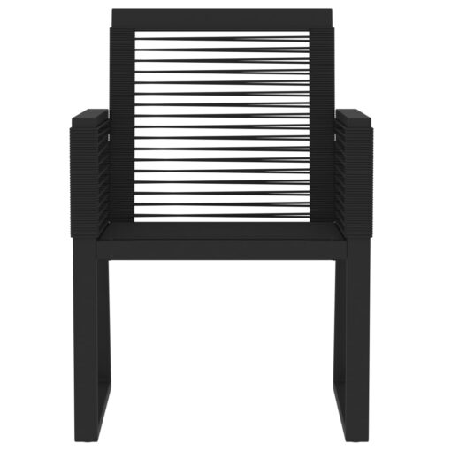 vidaXL 7 Piece Garden Dining Set Black - Image 2