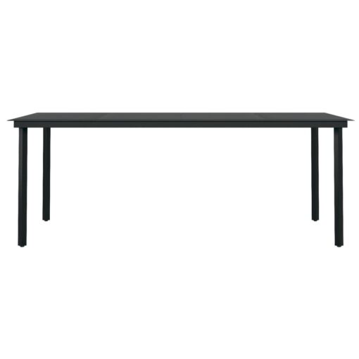 vidaXL 7 Piece Garden Dining Set Black - Image 3