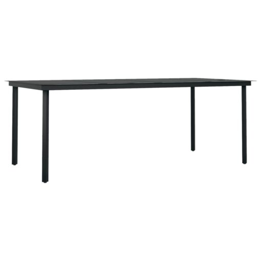 vidaXL 7 Piece Garden Dining Set Black - Image 4