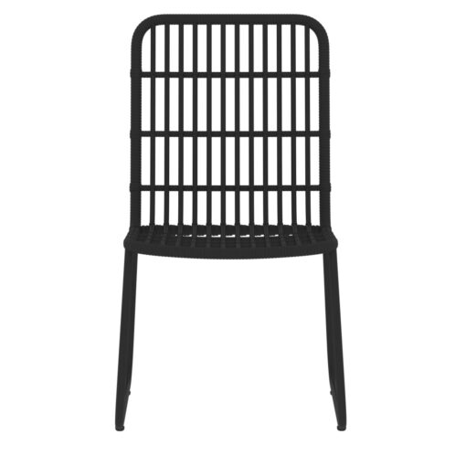 vidaXL 7 Piece Garden Dining Set Black - Image 2