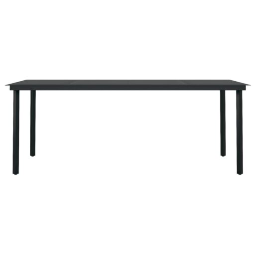 vidaXL 7 Piece Garden Dining Set Black - Image 3