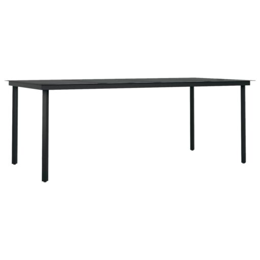 vidaXL 7 Piece Garden Dining Set Black - Image 4