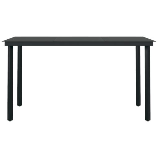 5 Piece Garden Dining Set Grey and Black - Image 2