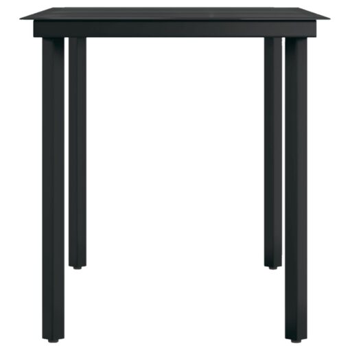 5 Piece Garden Dining Set Grey and Black - Image 3