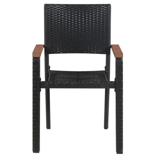 vidaXL 7 Piece Garden Dining Set Black - Image 2