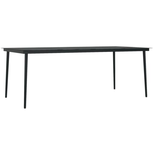 vidaXL 7 Piece Garden Dining Set Black - Image 3