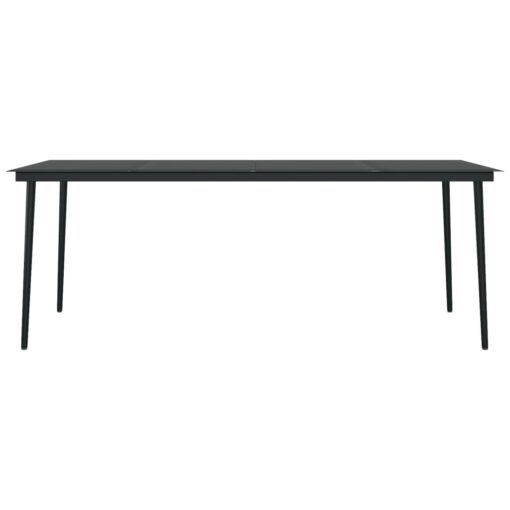 vidaXL 7 Piece Garden Dining Set Black - Image 4