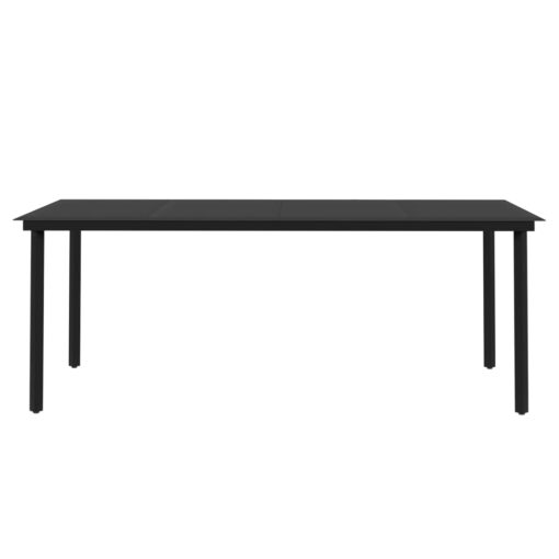 vidaXL 7 Piece Garden Dining Set with Cushions Black - Image 4