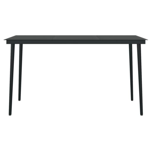 vidaXL 7 Piece Garden Dining Set Black - Image 3