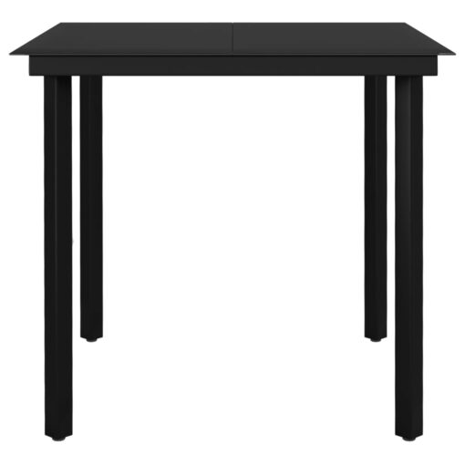  3 Piece Garden Dining Set Black - Image 4