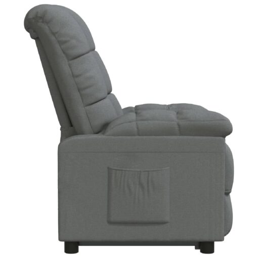 Recliner Chair Dark Grey Fabric - Image 2
