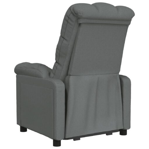 Recliner Chair Dark Grey Fabric - Image 3