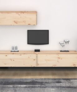 vidaXL TV Cabinets 3 pcs Solid Wood Pine