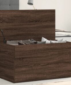 vidaXL Storage Chest Brown Oak 84x42x46 cm Engineered Wood