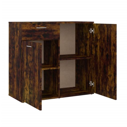 vidaXL Sideboard Smoked Oak 80x36x75 cm Engineered Wood - Image 3