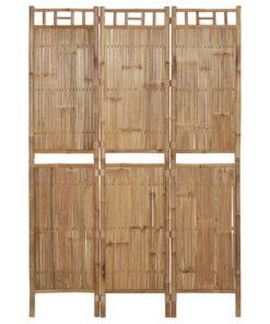 vidaXL 3-Panel Room Divider Bamboo 120x180 cm