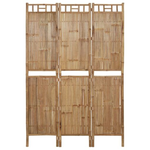 vidaXL 3-Panel Room Divider Bamboo 120x180 cm