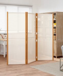 vidaXL 3-Panel Room Divider Cream White 210x180 cm