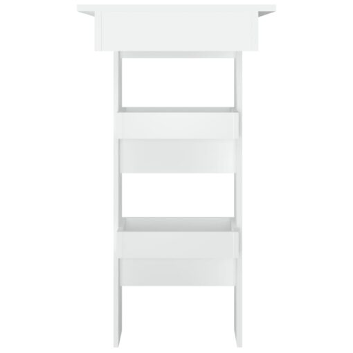 vidaXL Wall Bar Table White 102x45x103.5 cm Engineered Wood - Image 2