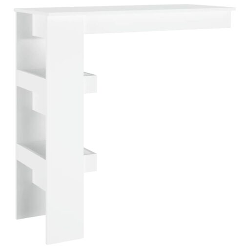 vidaXL Wall Bar Table White 102x45x103.5 cm Engineered Wood - Image 3