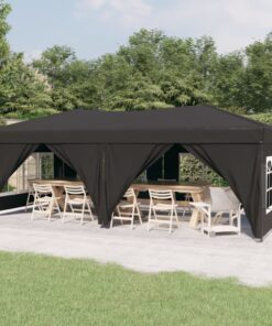 vidaXL Folding Party Tent with Sidewalls Anthracite 3x6 m