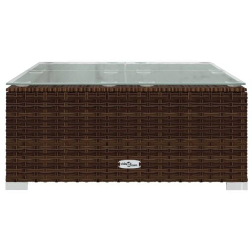 vidaXL 6 Piece Garden Lounge Set with Cushions Poly Rattan Brown - Image 4