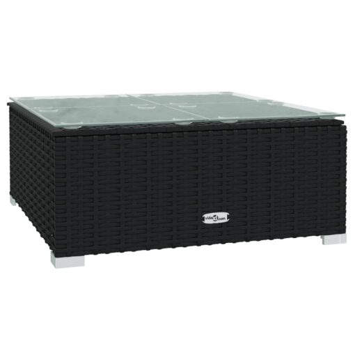 vidaXL 5 Piece Garden Lounge Set with Cushions Poly Rattan Black - Image 3