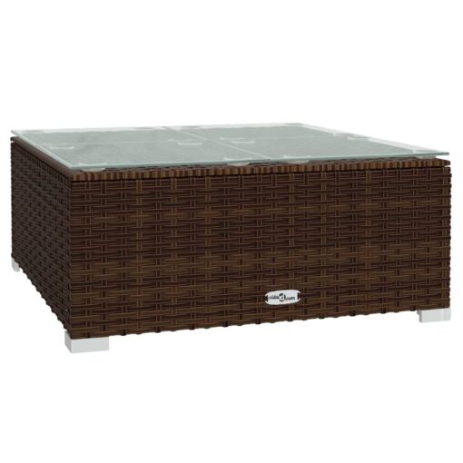 vidaXL 6 Piece Garden Lounge Set with Cushions Poly Rattan Brown - Image 4