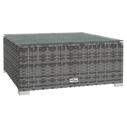 vidaXL 8 Piece Garden Lounge Set with Cushions Grey Poly Rattan - Image 3