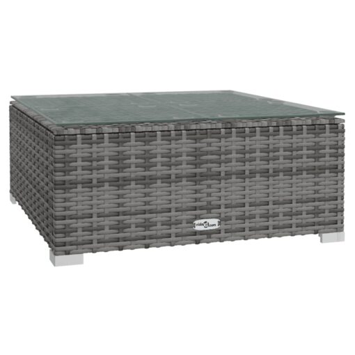  10 Piece Garden Lounge Set with Cushions Poly Rattan Grey - Image 3