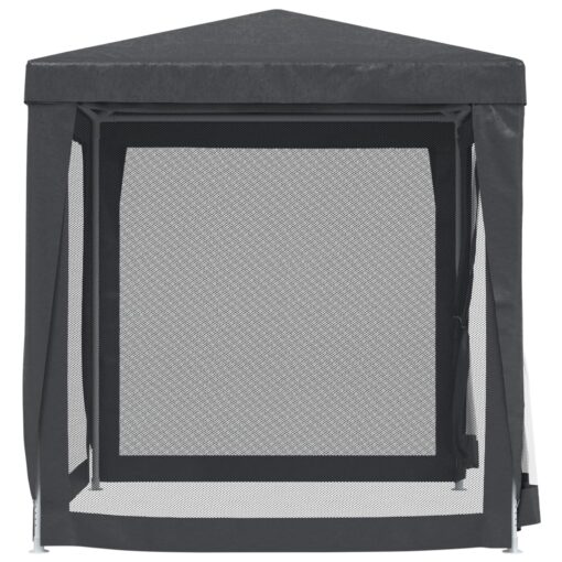 Party Tent with 4 Mesh Sidewalls Anthracite 2x2 m HDPE - Image 2