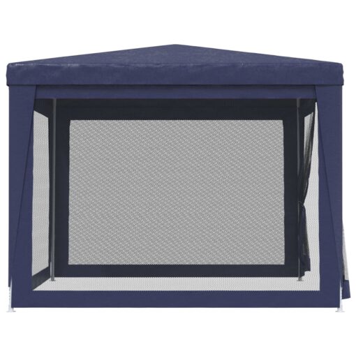 Party Tent with 4 Mesh Sidewalls Blue 3x3 m HDPE - Image 2