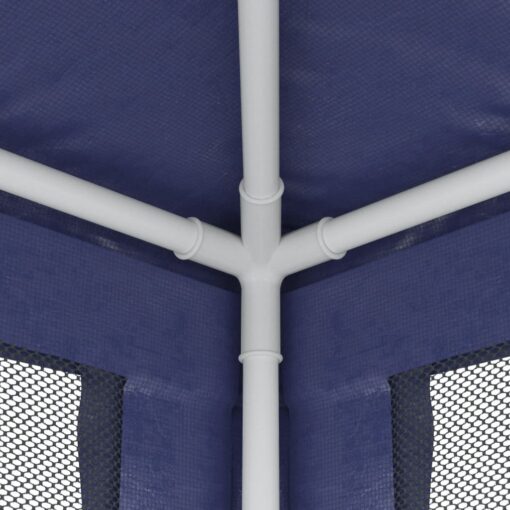 vidaXL Party Tent with 4 Mesh Sidewalls Blue 3x4 m HDPE - Image 4