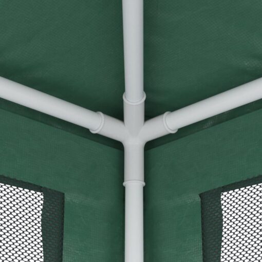 vidaXL Party Tent with 6 Mesh Sidewalls Green 6x4 m HDPE - Image 4
