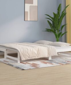 vidaXL Pull-out Day Bed without Mattress White 2x(90x200) cm