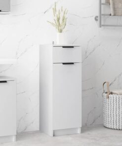 vidaXL Bathroom Cabinet White 32x34x90 cm Engineered Wood