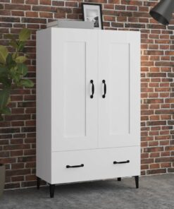 vidaXL Highboard White 70x31x115 cm Engineered Wood