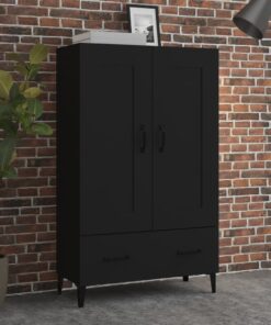 vidaXL Highboard Black 70x31x115 cm Engineered Wood