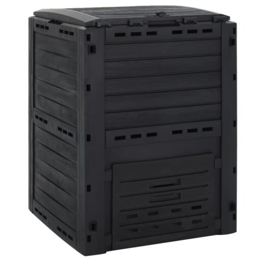 vidaXL Garden Composter Black 280 L Polypropylene