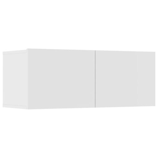 vidaXL 8 Piece TV Cabinet Set White Engineered Wood - Image 3