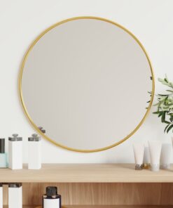 vidaXL Wall Mirror Gold Ø 40 cm Round