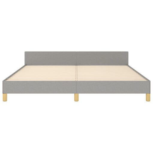 Bed Frame without Mattress Light Grey 180x200 cm Super King Fabric - Image 3
