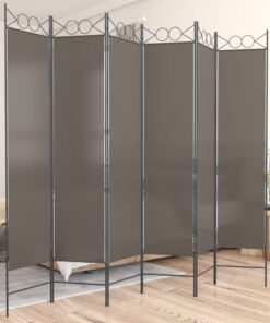 vidaXL 6-Panel Room Divider Anthracite 240x200 cm Fabric