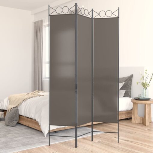 vidaXL 3-Panel Room Divider Anthracite 120x220 cm Fabric