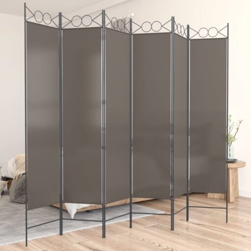 vidaXL 6-Panel Room Divider Anthracite 240x220 cm Fabric