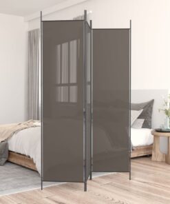 vidaXL 3-Panel Room Divider Anthracite 150x200 cm Fabric