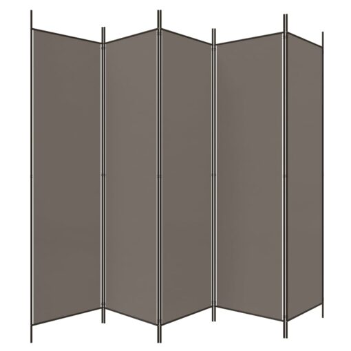 5-Panel Room Divider Anthracite 250x200 cm Fabric - Image 3