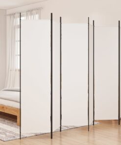 vidaXL 6-Panel Room Divider White 300x200 cm Fabric