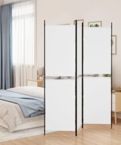 vidaXL 3-Panel Room Divider White 150x180 cm Fabric