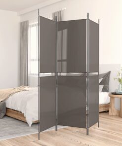 vidaXL 3-Panel Room Divider Anthracite 150x180 cm Fabric